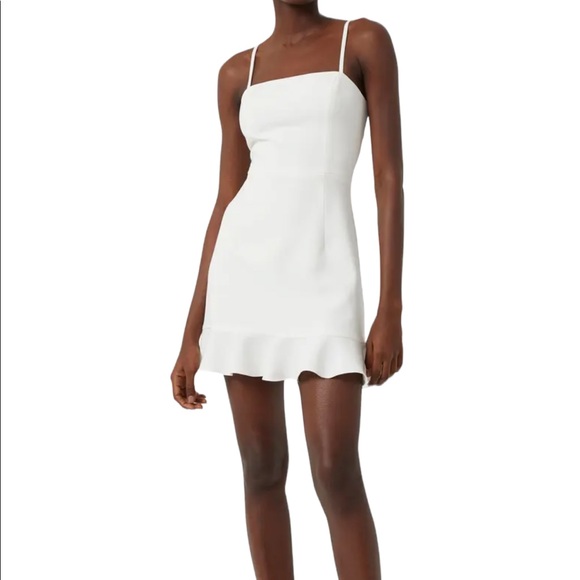 French Connection Dresses & Skirts - - French connection Whisper Frill Hem White dress